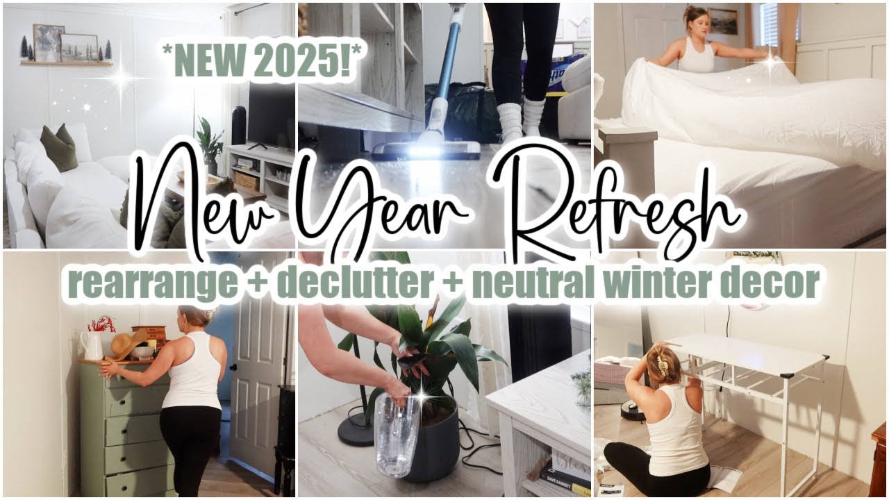 ✨ 2025! NEW YEAR RESET // clean with me + declutter + refresh // cleaning motivation