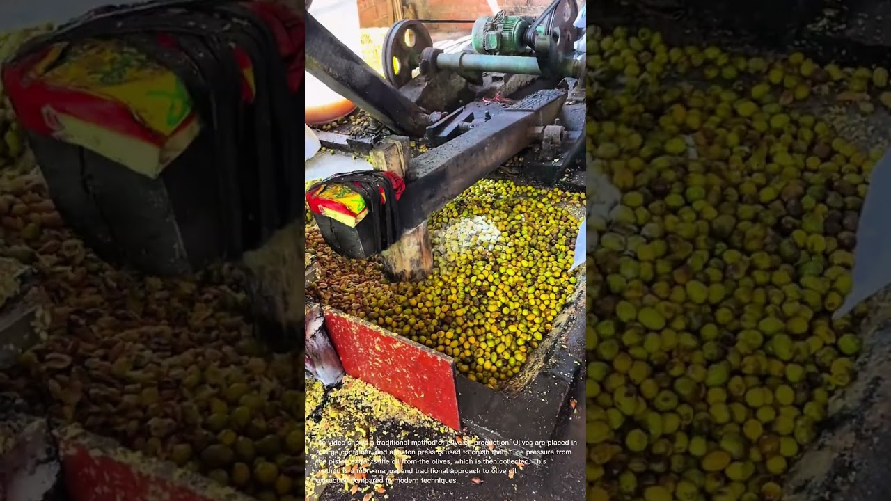 Traditional Olive Oil Production: Using a Piston Press to Extract Oil