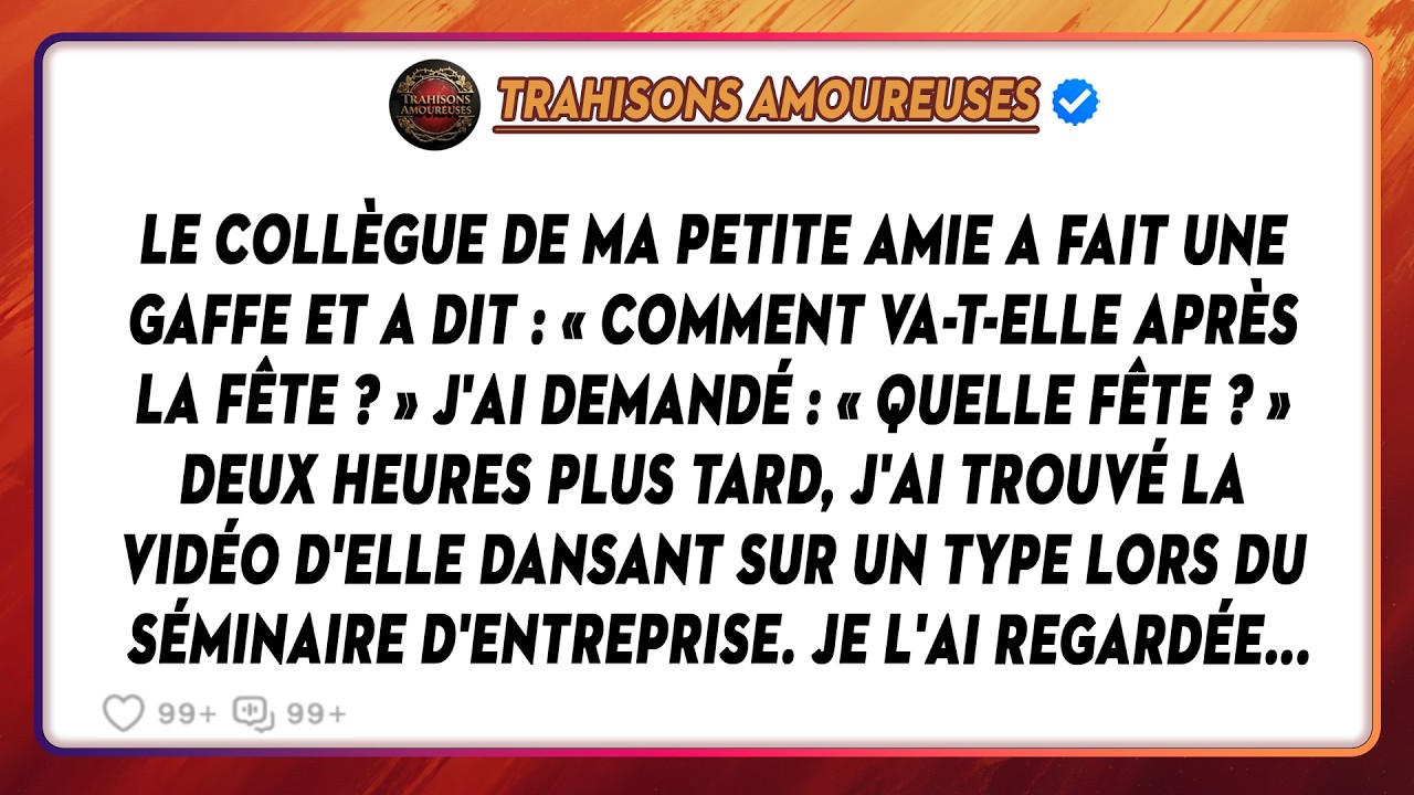 Le Collègue De Ma Petite Amie A Fait Une Gaffe Et A Dit : « Comment Va-t-elle Après La Fête ? »...