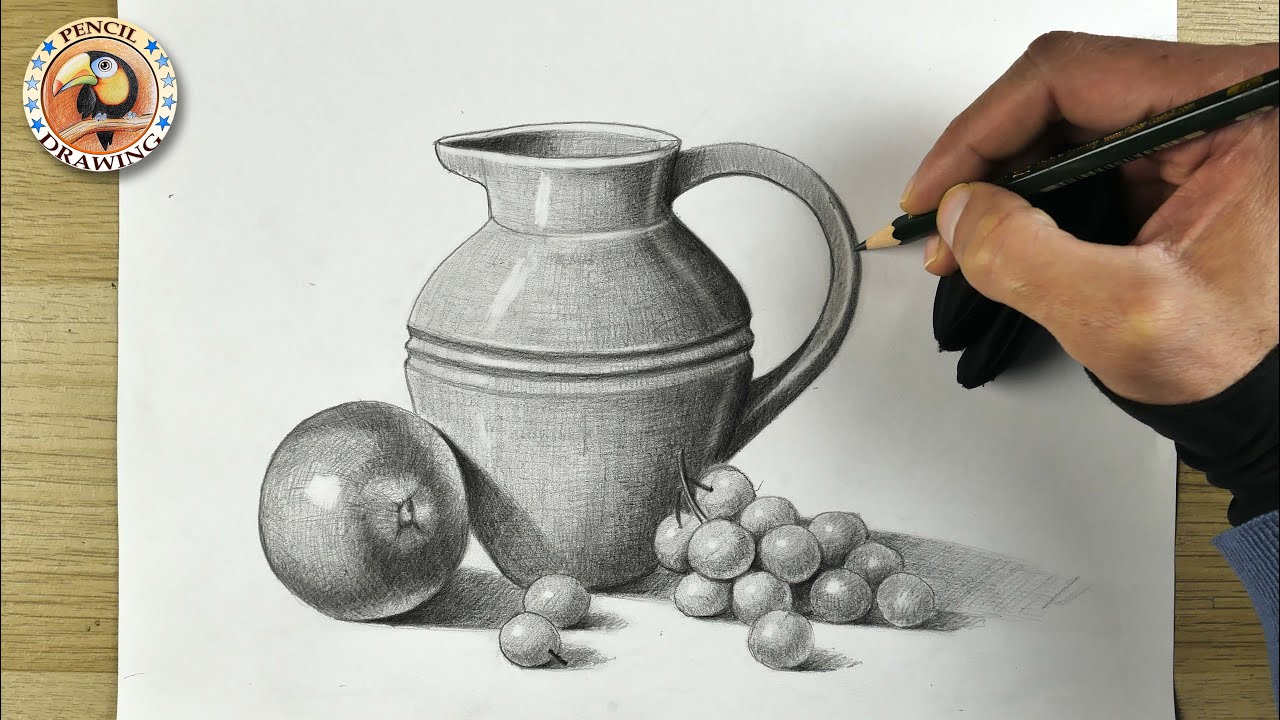 Still-life drawing with Graphite pencil | how to draw still life | dibujo | رسم | رسم بقلم الرصاص