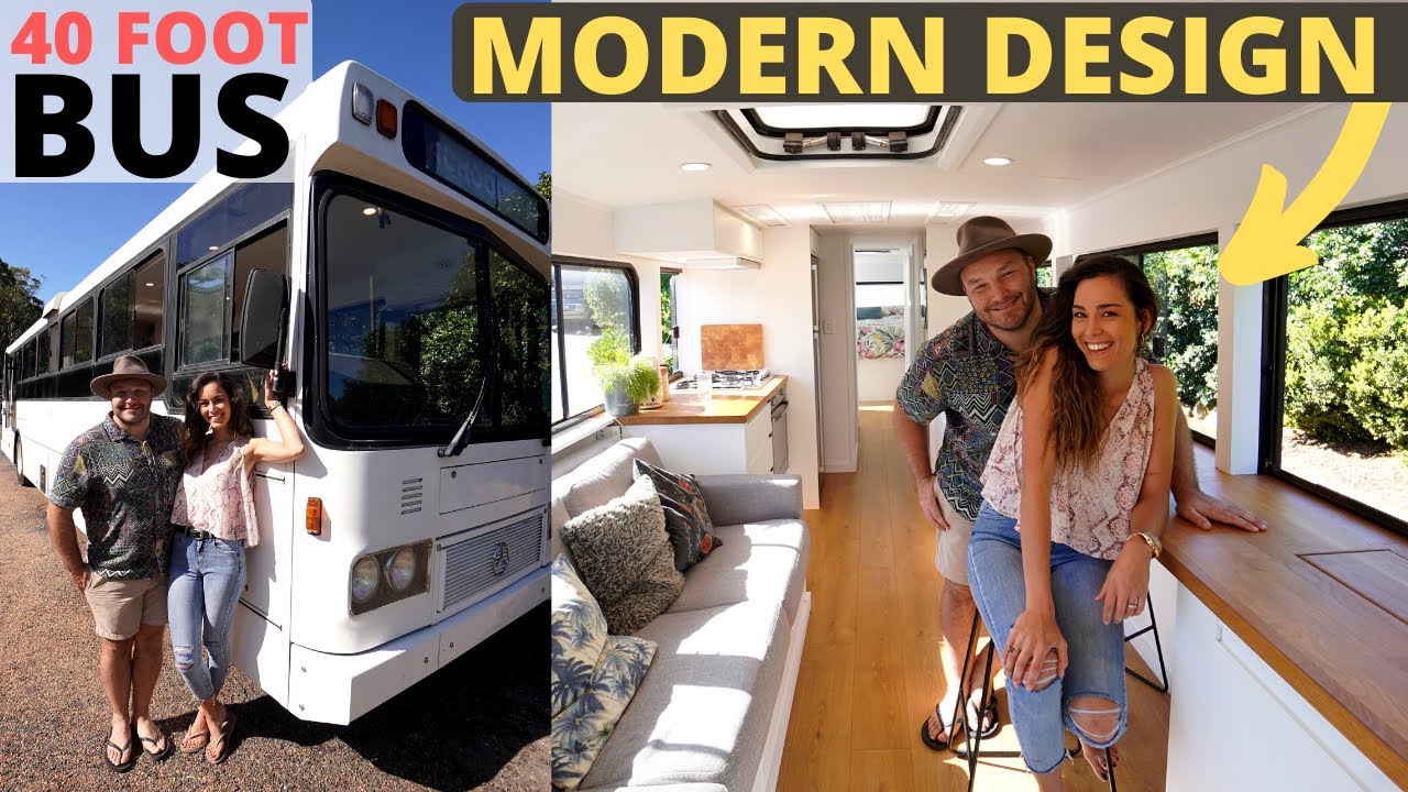 Incredible Bus Conversion Into Stunning, Clean, OFF-GRID Home