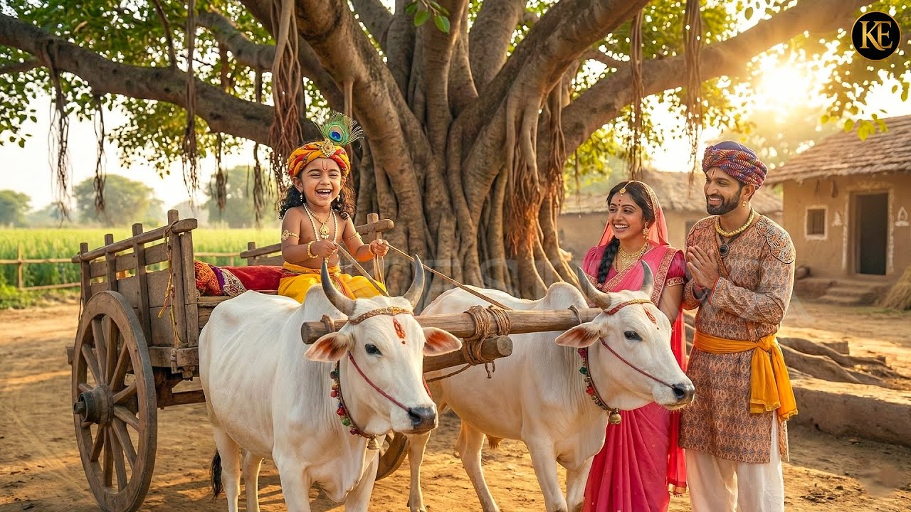 बाल कान्हा ने बैलगाड़ी पर की मस्ती, यशोदा मैया हुई खुश | यशोमती मईया के नंदलाला | Shre Krishan leela