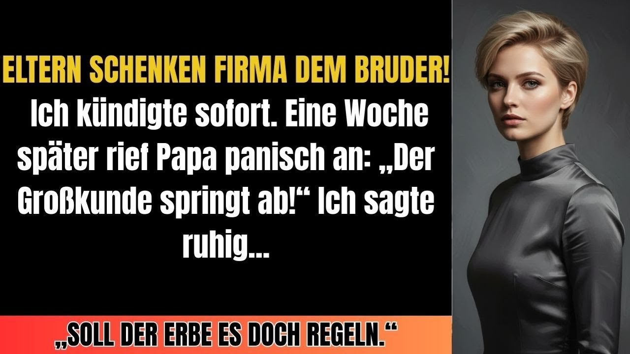 Meine Familie überschrieben den Familienbetrieb an meinen Bruder – Ich hörte auf zu arbeiten...