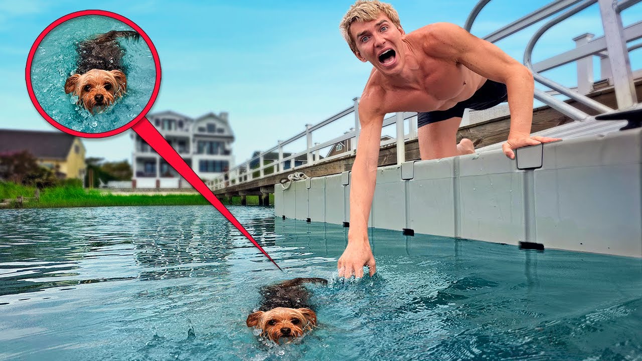 My Moms Dog Almost DROWNED!! (Otter Sharer)