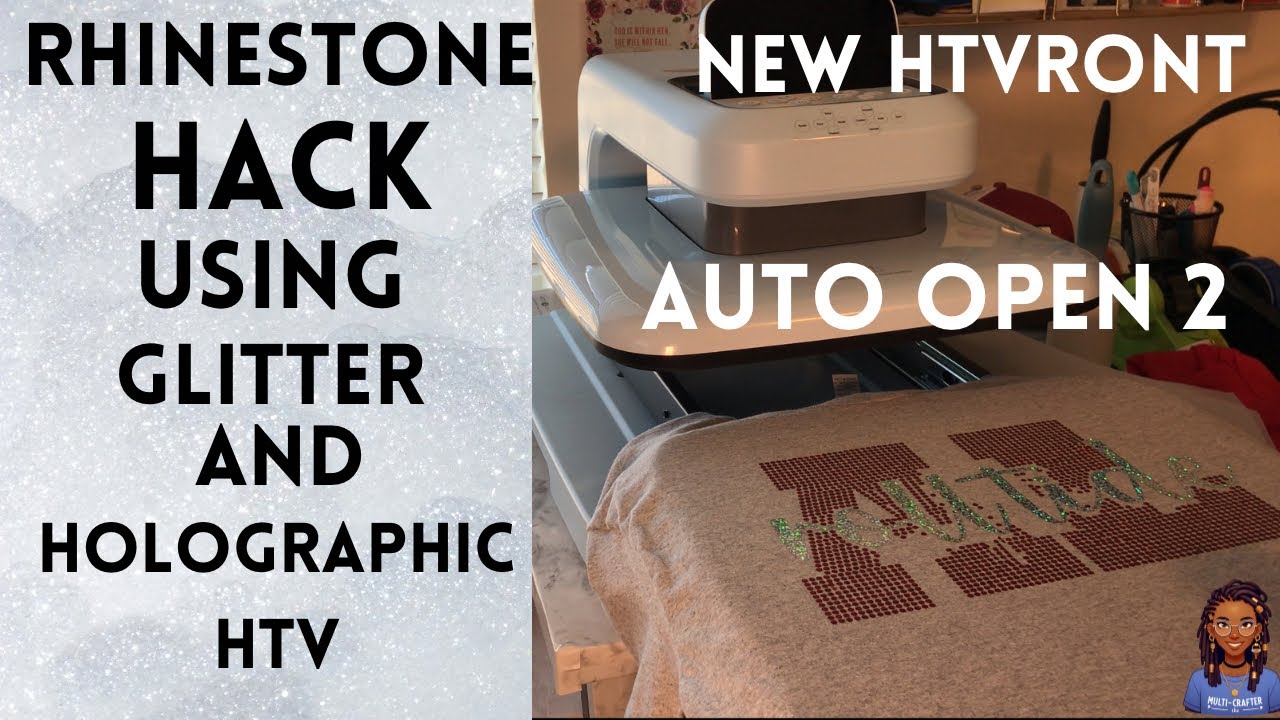 Rhinestone | BLING✨ | hack using glitter and holographic HTV #hack #diy