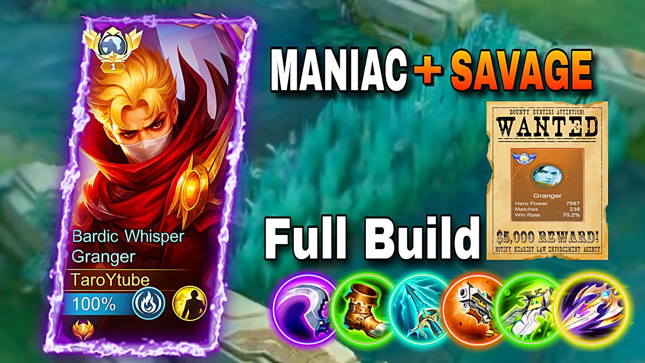 Granger MANIAC + SAVAGE Gameplay | INSANE Match | Mobile Legends ( 2025 )