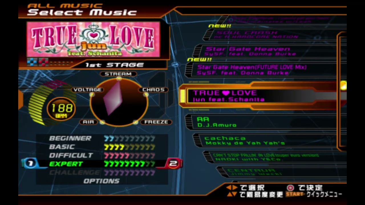 Dance Dance Revolution SuperNOVA(JP PS2) Song List