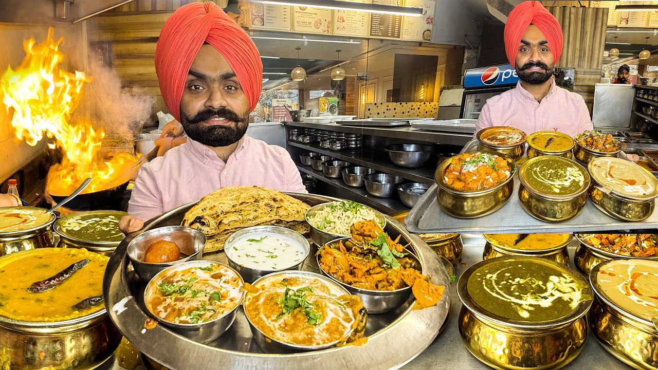 Punjabi 240/- No.1 Dhaba Indian Street Food | HEAVY DUTY Desi Ghee Thali 