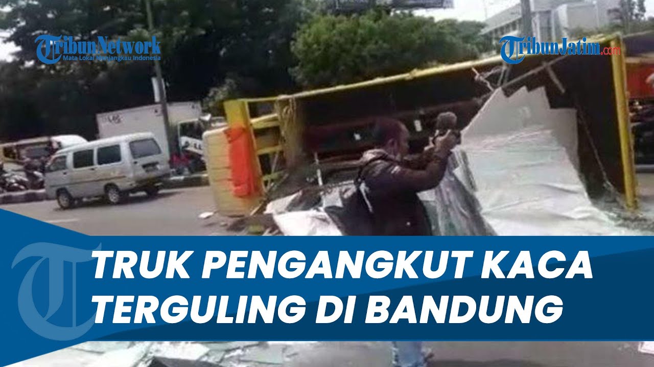 Kecelakaan Truk Pengangkut Kaca Terguling di Bandung, Ini Penyebabnya