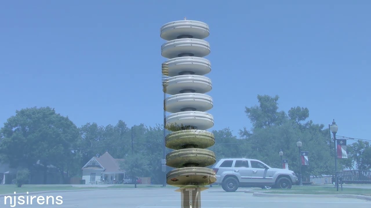 Federal Signal Modulator 8032B Tornado Siren Test - Whitesboro, TX (Alert, Voice)