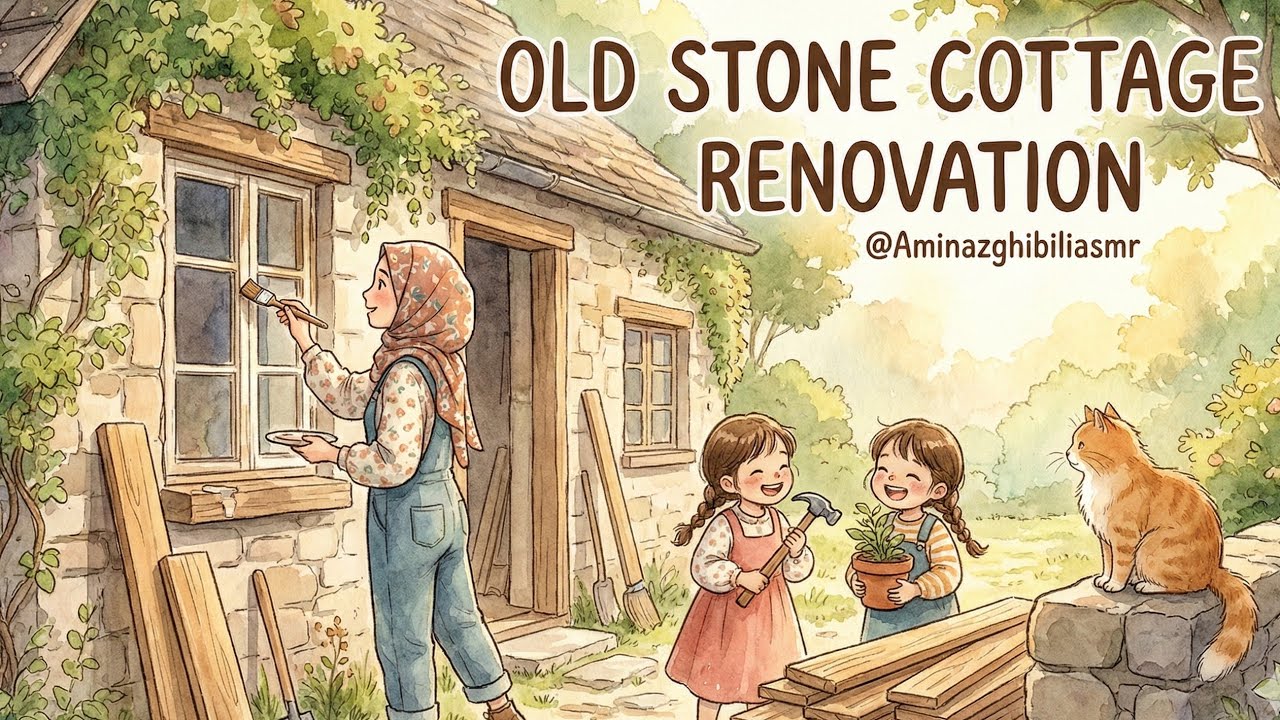“A Peaceful Cottage Restoration ☁️ | Ghibli ASMR”|A Weekend of Cottage Repairs 🔨