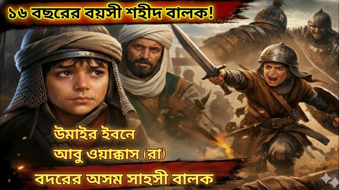 মাত্র ১৬ বছর বয়সে শাহাদাতের পথে—বদরের যুদ্ধে যে বালক সাহাবী ইতিহাস গড়েছিলেন॥ @alorpothmultimedia 