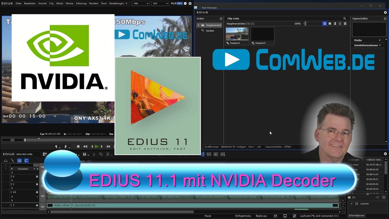 Videoschnitt EDIUS 11.1 und NVIDIA Decoder