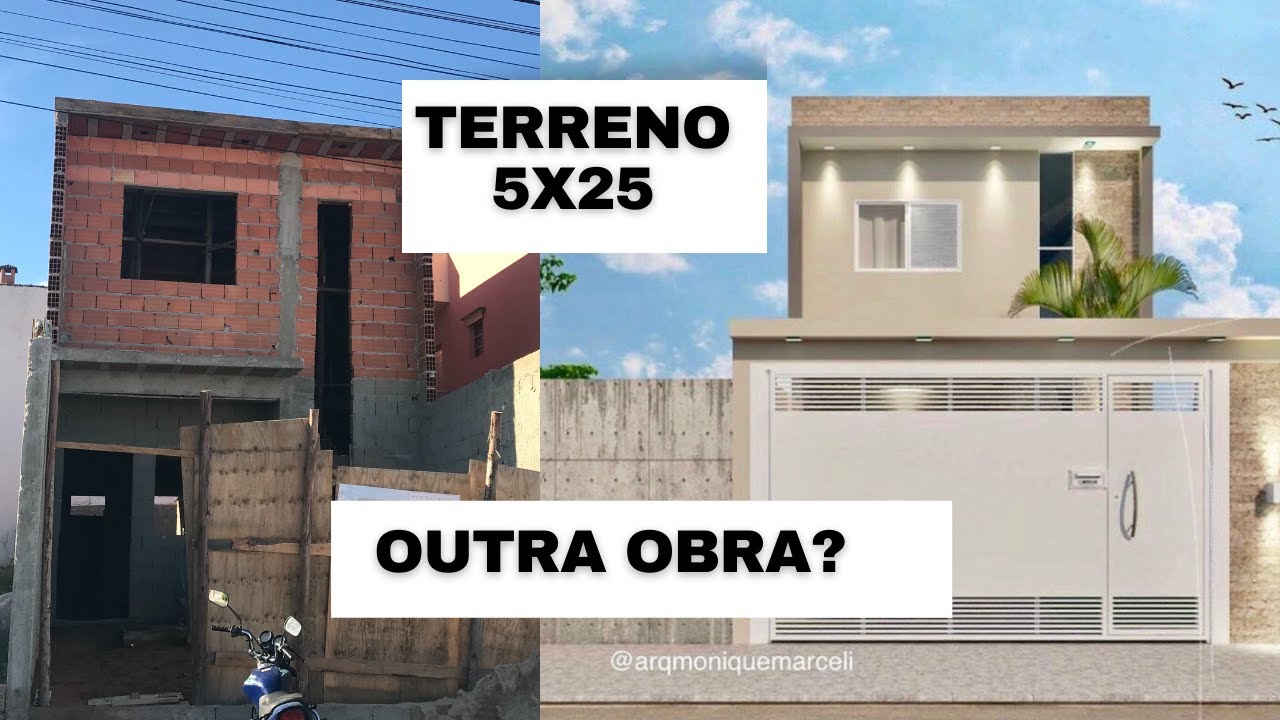 VISITEI UMA OBRA QUE EU FIZ O PROJETO | SOBRADO 5X25 ELA ESTA QUASE PRONTA com CONCEITO ABERTO