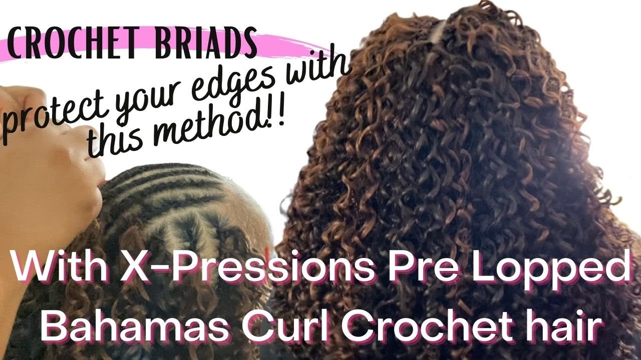 X-PRESSION PRE LOOPED CROCHET HAIR BAHAMAS CURL PROTECTIVE STYLES