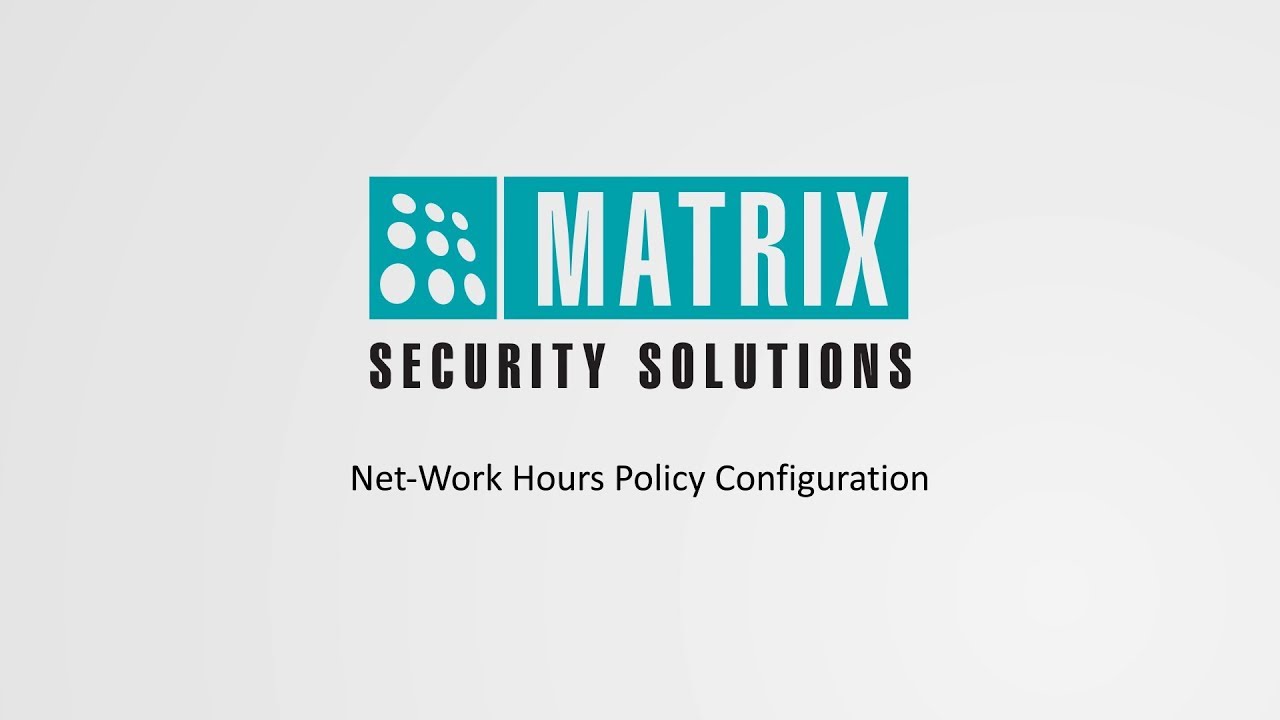 Net-Work Hours Policy Configuration