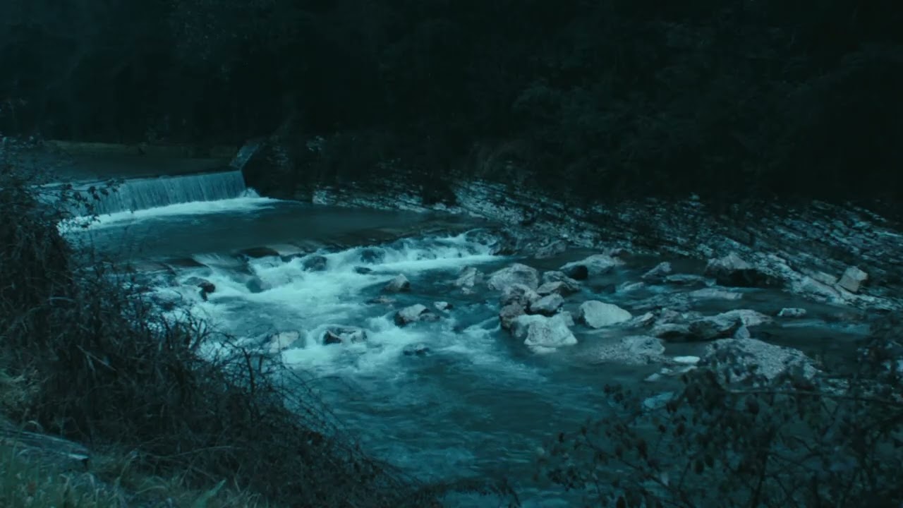Relaxing river and rain