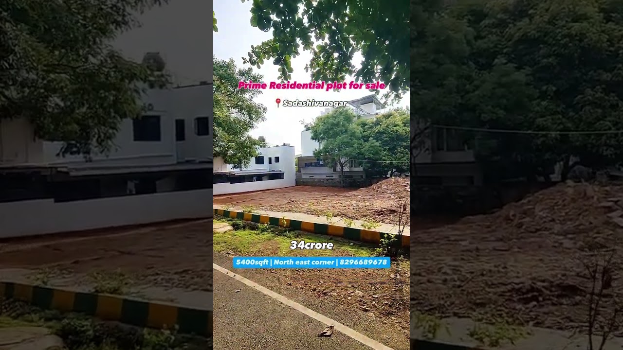 Prime Residential Plot For Sale in Sadashivnagar , Bangalore - 9611589679