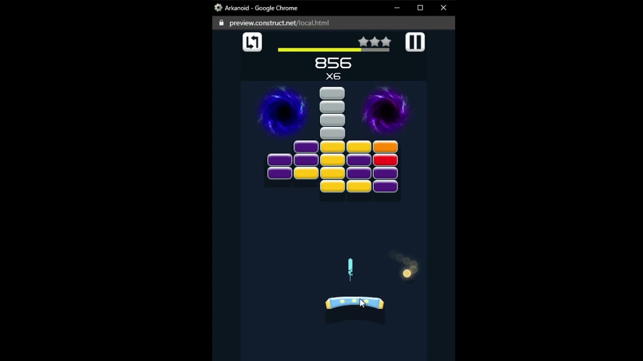 Arkan Quest Gameplay (Arkanoid-like made in Construct 3)