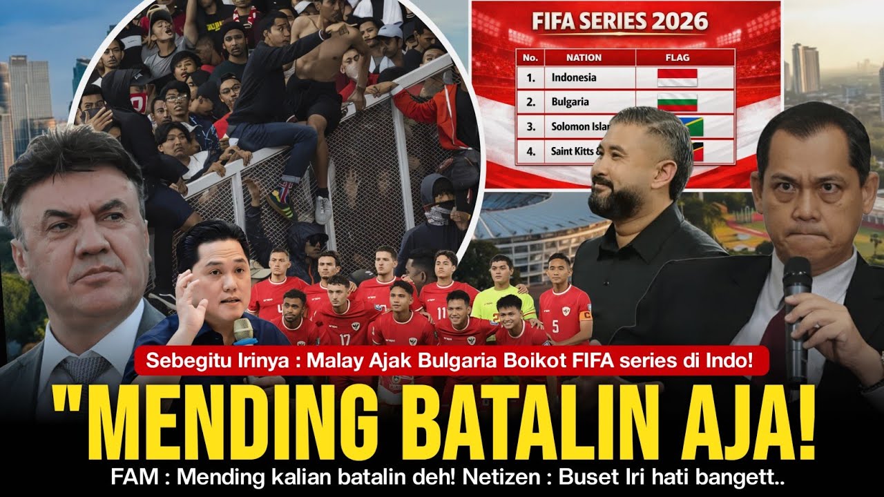 SAKING IRI HATINYA : Malaysia ajak Bulgaria & Salomon Boikot FIFA series di Indo, Nitizen