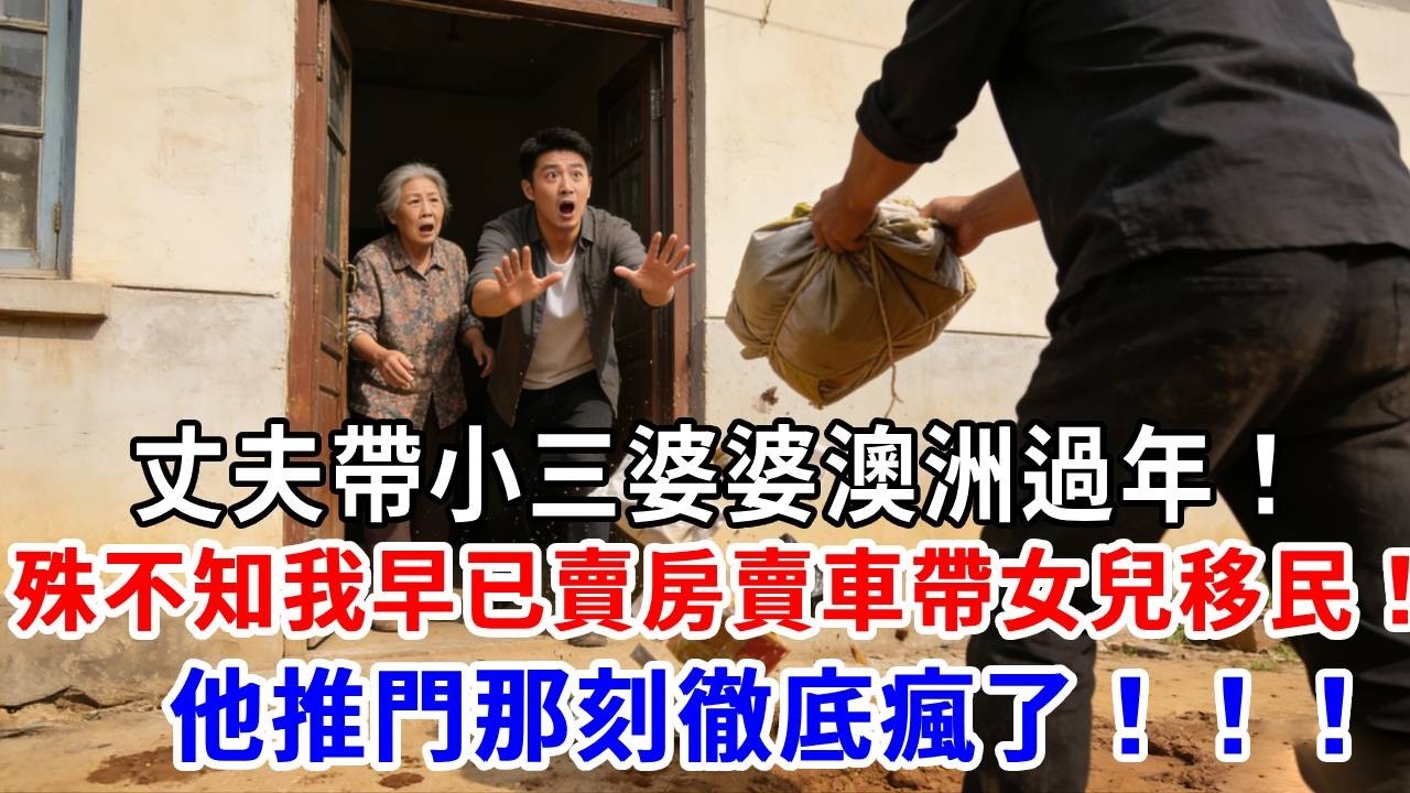 丈夫帶小三婆婆澳洲過年，殊不知我早已賣房賣車帶女兒移民，他推門那刻徹底瘋了！