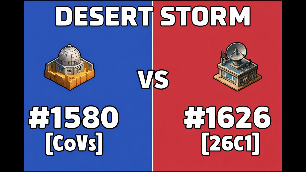 Last War Survival - Desert Storm - 1580 CoVs  vs  1626 26C1 #lastwarsurvivalgame