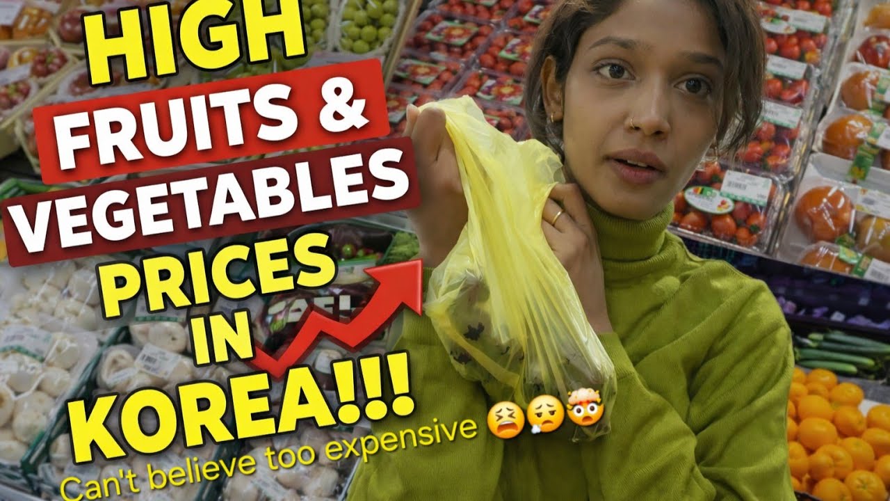 Shopping In Korea🇰🇷, Fruits & Vegetables prices (So Expensive 🤯😫)