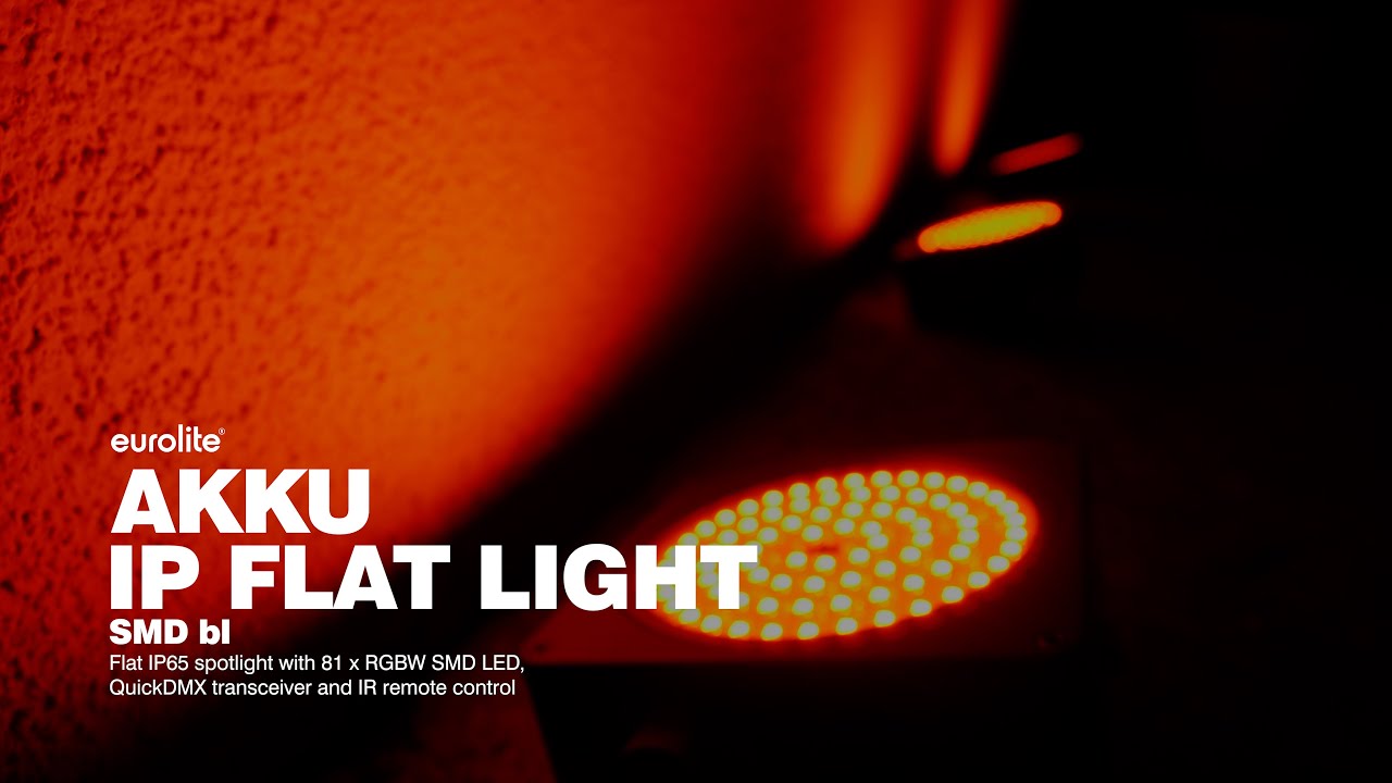 EUROLITE AKKU IP Flat Light SMD bl