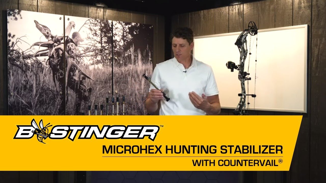 Микростабилизатор диаметра Bee Stinger MicroHex Hunting + противовес &mdash; быстрое демпфирование, уменьшенная отдача!