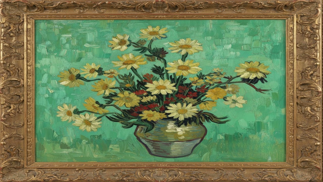 🌼 Serene Floral Art Frame – Meditative Ambient Piano for Deep Calm & Reflection