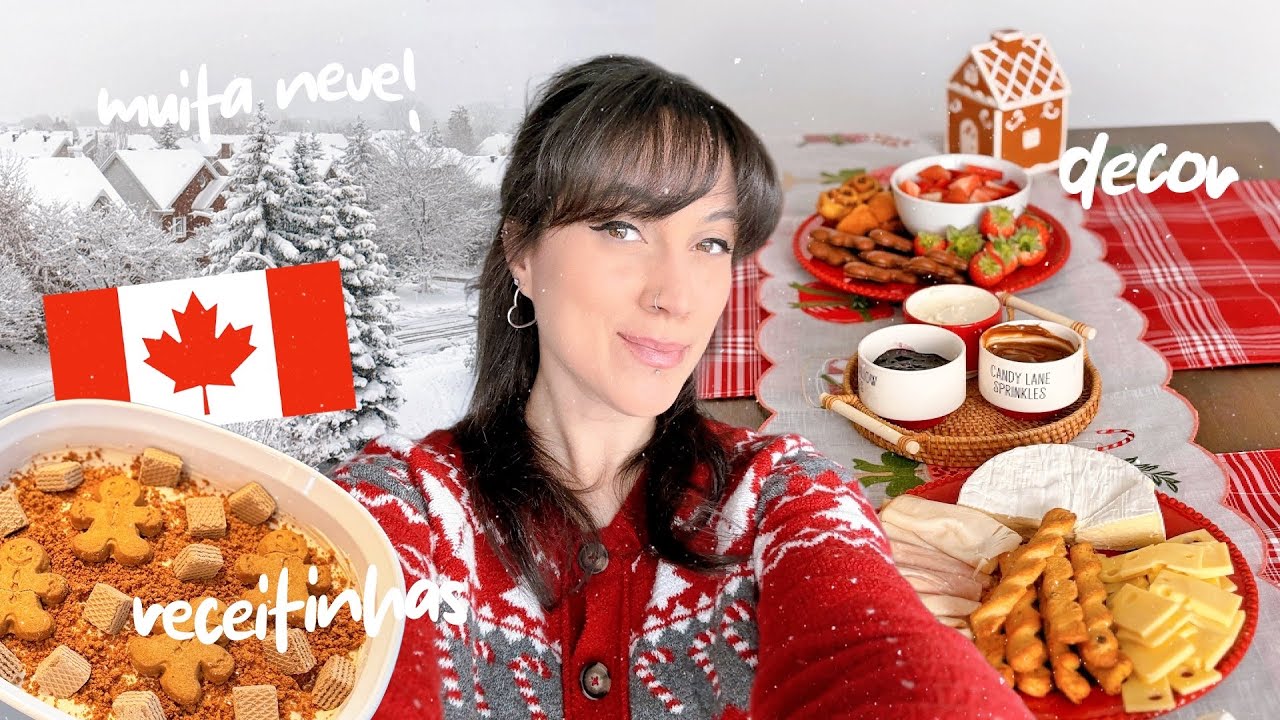 VLOGÃO: nosso FINAL DE ANO no CANADÁ ♥️ Cozinhando, decorando, neve, presentes + patinação no gelo