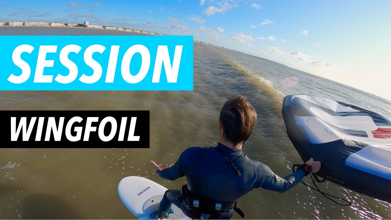 UNE SESSION DE WING FOIL A LA BAULE ( FEAT OZONE WASP ET GONG MATATA )
