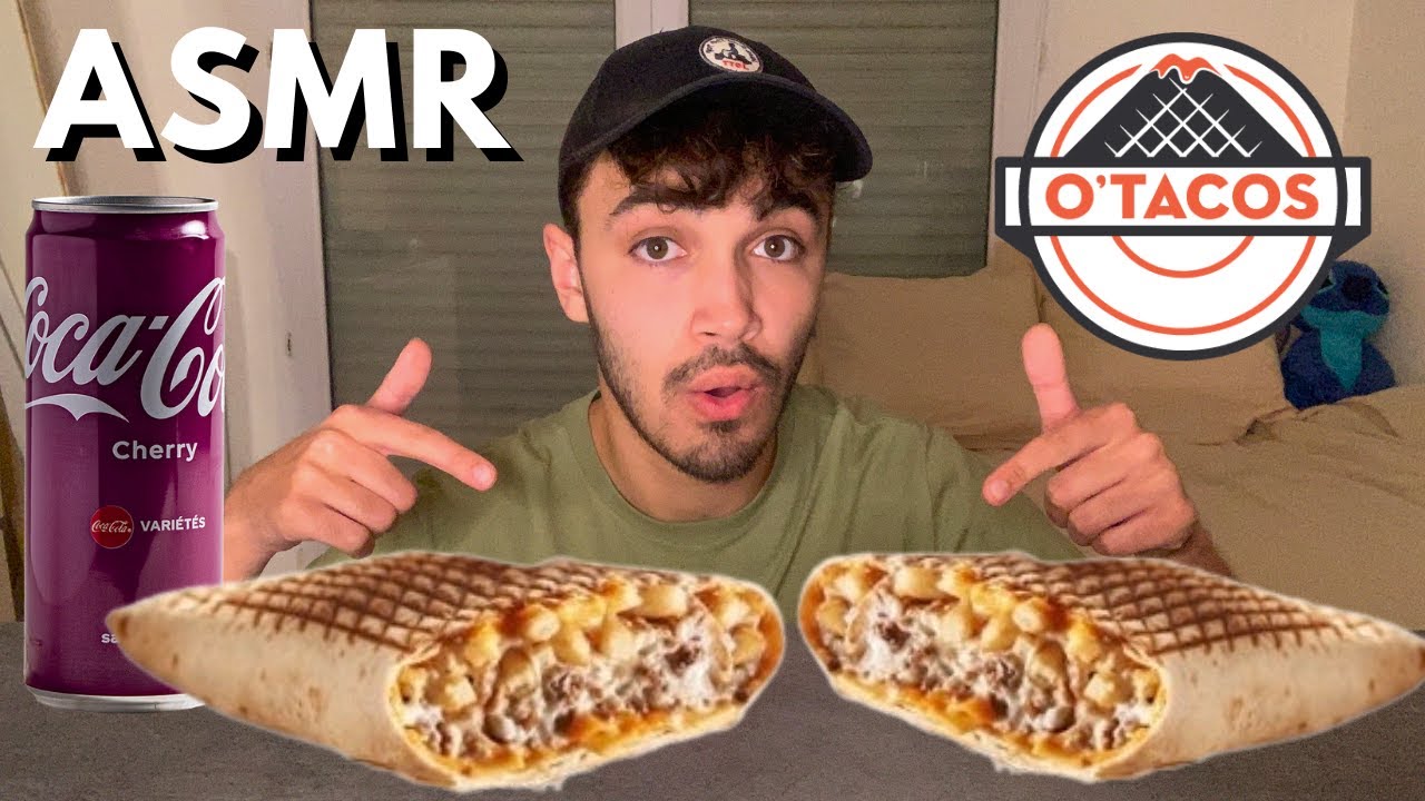 ASMR MUKBANG DEGUSTATION OTACOS ( ASMR eating sounds intense mouth sounds, tacos L + coca cherry )