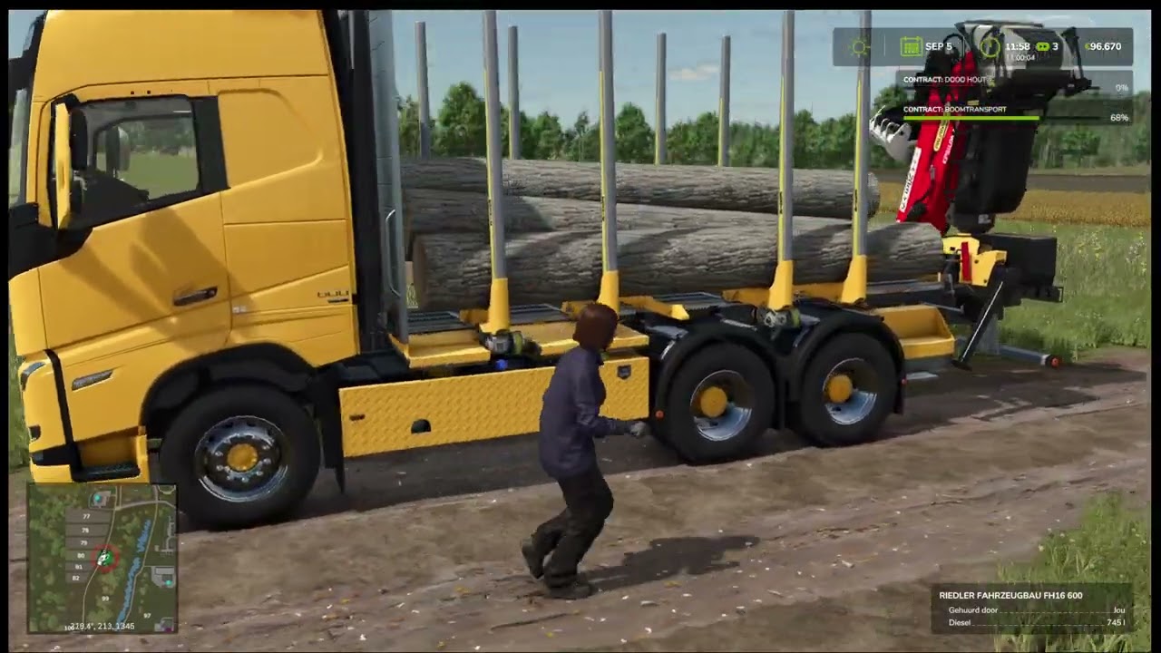 Farming Simulator 25 Tutorial: Boomstammen transport/Tree trunk Transport