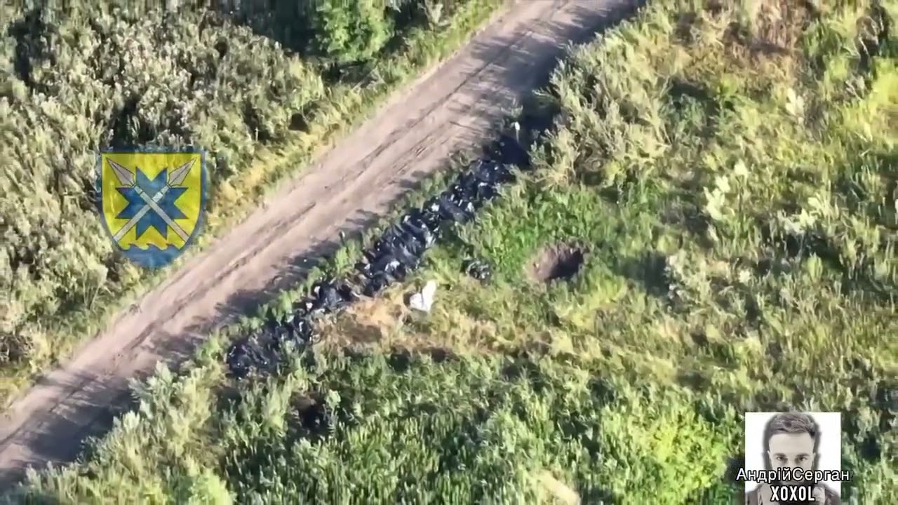 Putin left his troops dead on the road but Ukrainian forces put them in body bags as more dignified.