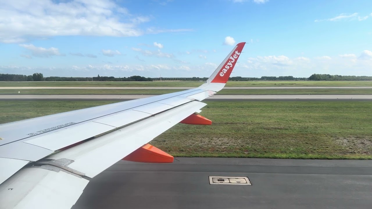 Start samolotu OE-ICJ linii EasyJet z lotniska Berlin Brandenburg (BER-OPO) dn. 22.07.2024r.