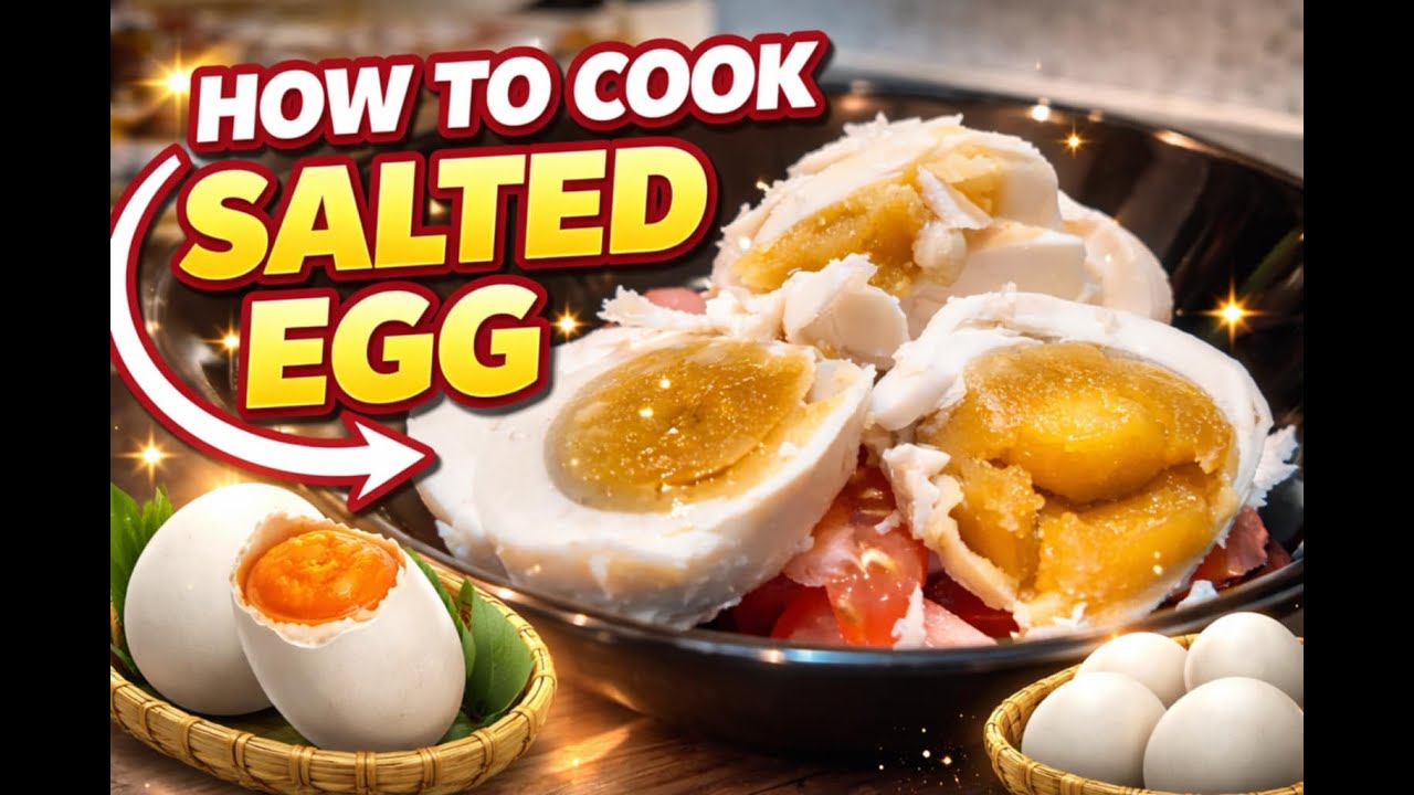 PK cooks salted egg | papaKenYT