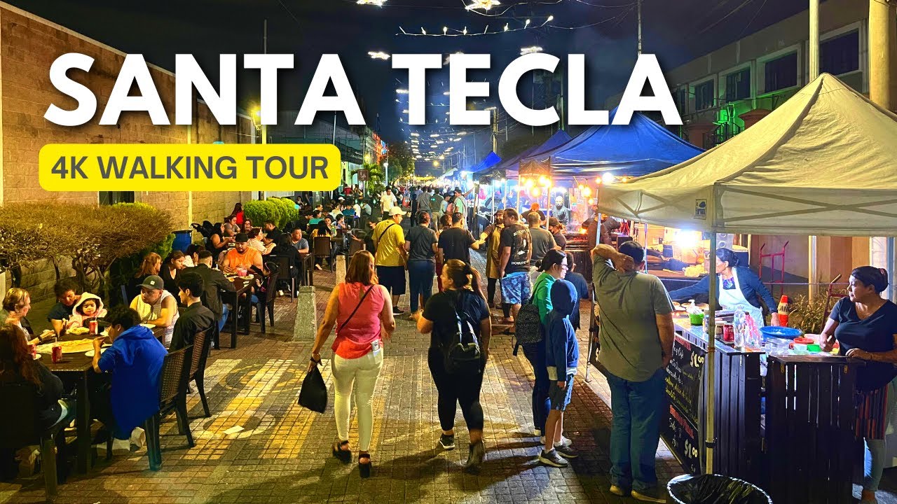 Santa Tecla, El Salvador 🇸🇻 - Exploring Paseo El Carmen in Downtown Santa Tecla - 4K Walking Tour