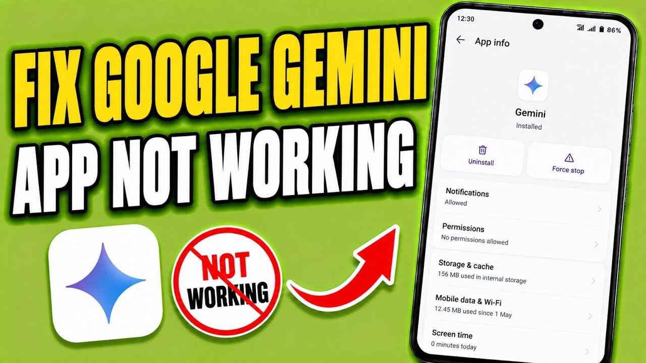 Google Gemini app not working & opening Crashing in Android Phone Problem Solved