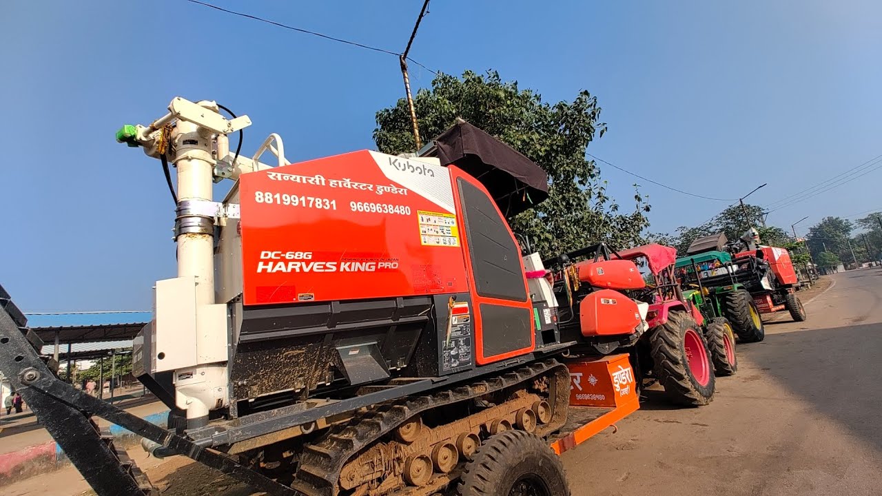 KUBOTA DC 68 G HARVESKING PRO || READY FOR PADDY HARVESTING WORK AFTER DIWALI FIRST DAY WORK #vlog 