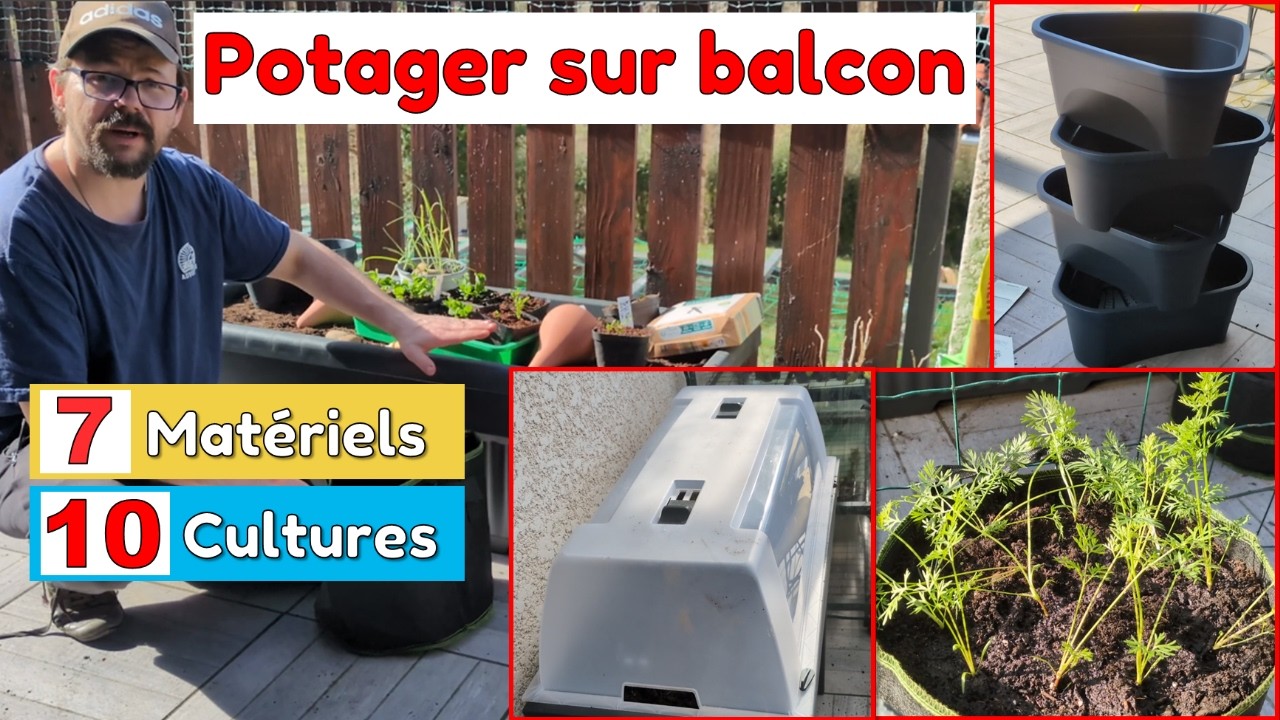 POTAGER sur BALCON : Jardinière, Sac de culture, Tour à patates... 10 cultures à lancer !