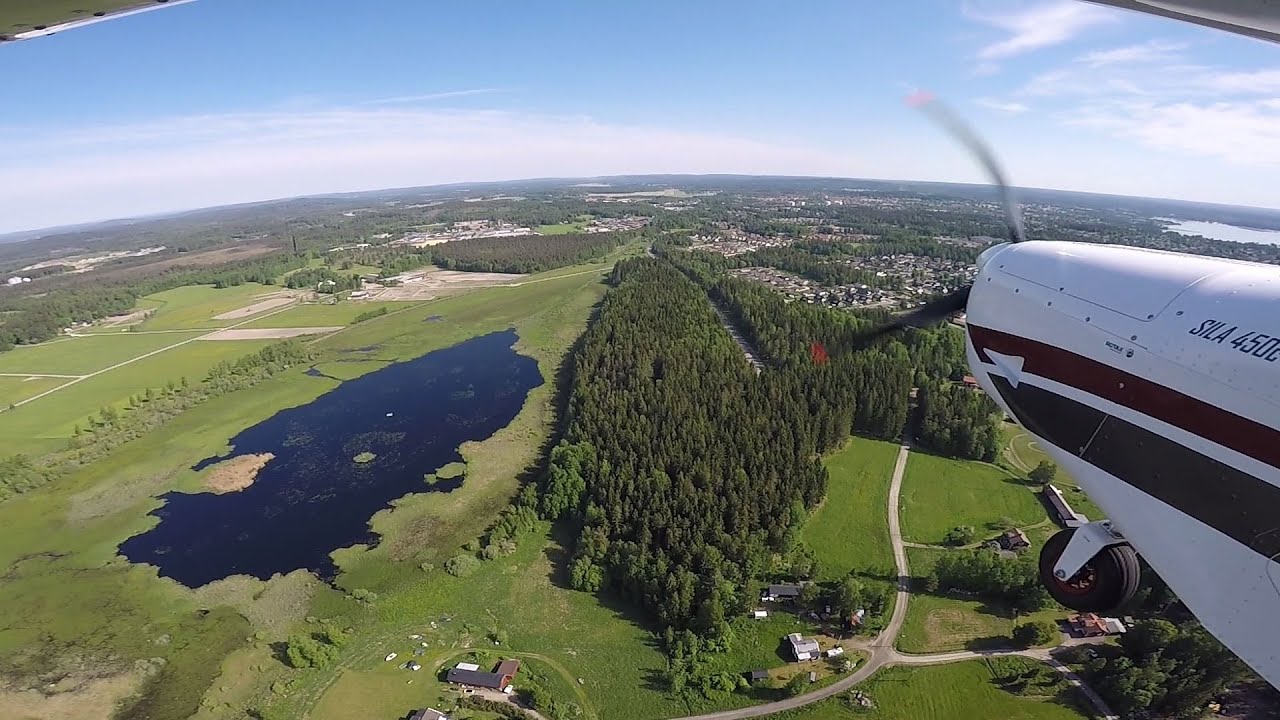 Direct approach to Karlskoga Airport, Sweden