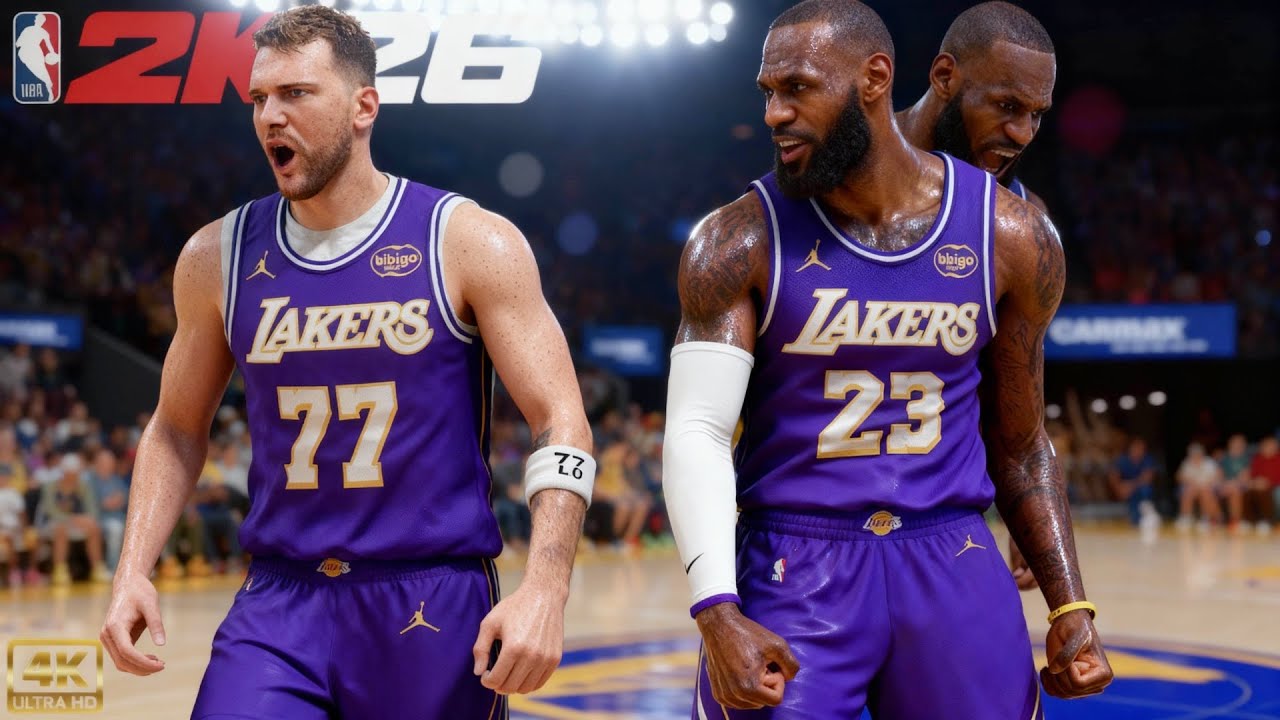 Лука и Леброн заставляют замолчать толпу в Голден Стэйт! | Моды NBA 2K26 для ПК | Лейкерс против ...