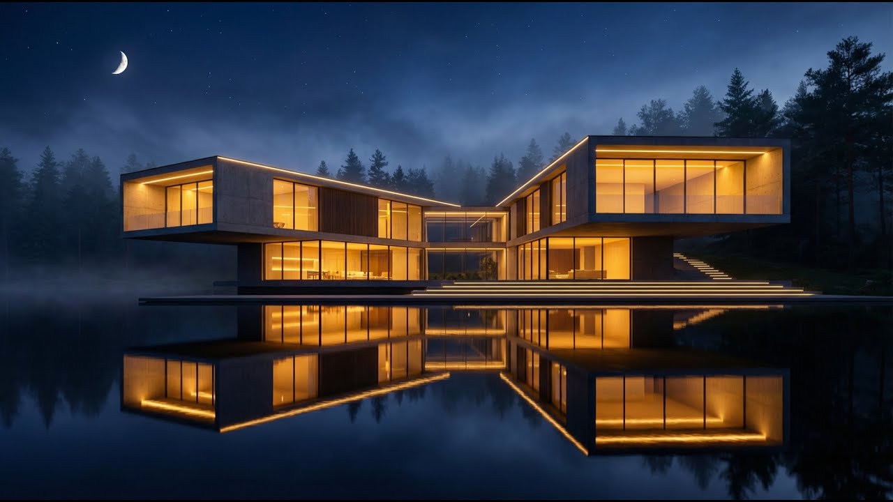 60 Minutes ADHD Focus Music | Lakefront Villa | Still Water at Night