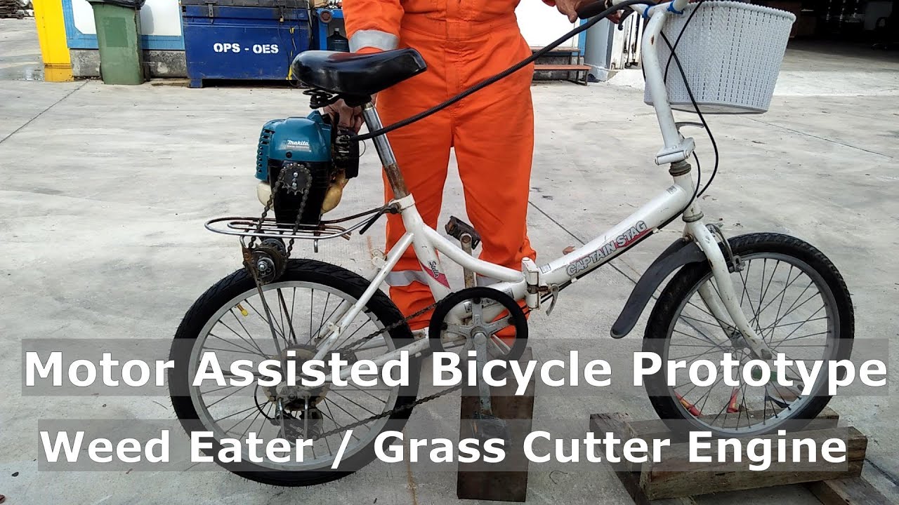 Motor Assisted Bicycle Prototype Using Weed Eater / Grass Cutter Engine