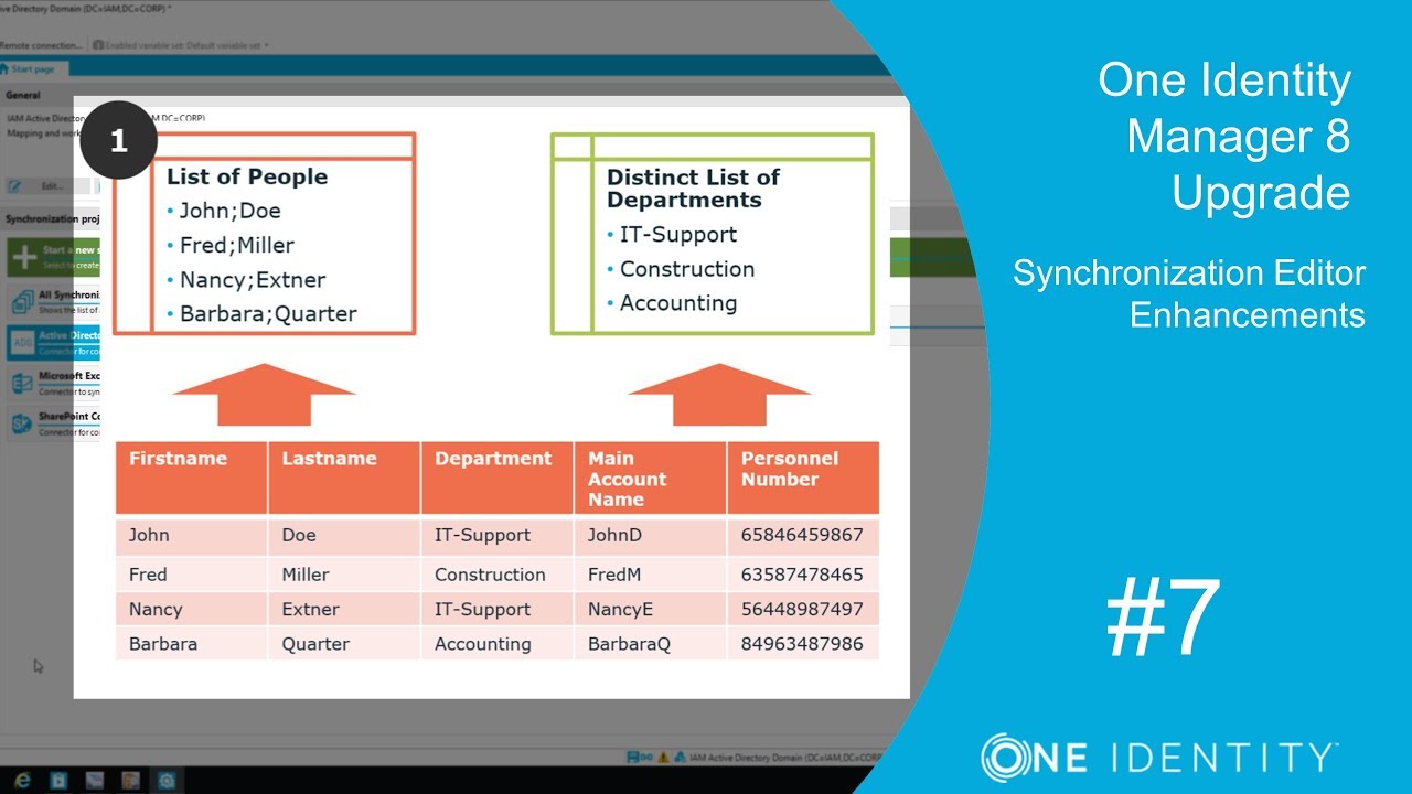 One Identity Manager | Identity Manager 8.0.0 Upgrade #7 | Synchronization Editor Enhancements