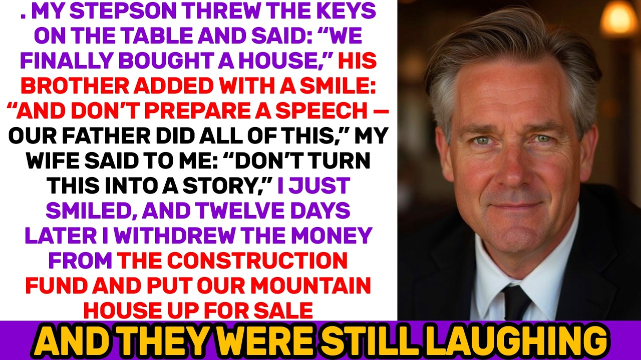 My Stepson Thanked His “Real Father” at Dinner — Twelve Days Later I Sold the Mountain House