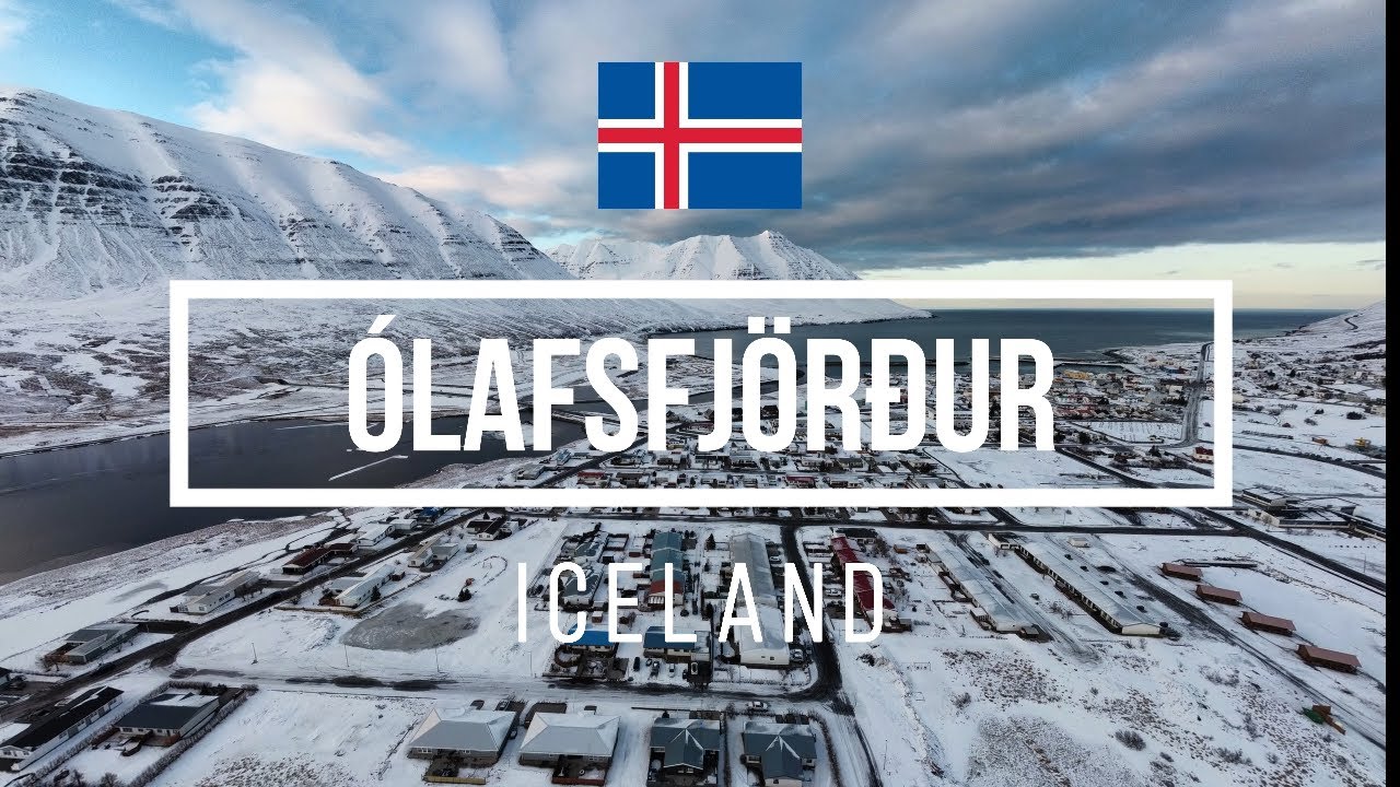 Drone over &Oacute;lafsfj&ouml;r&eth;ur in Northern Iceland