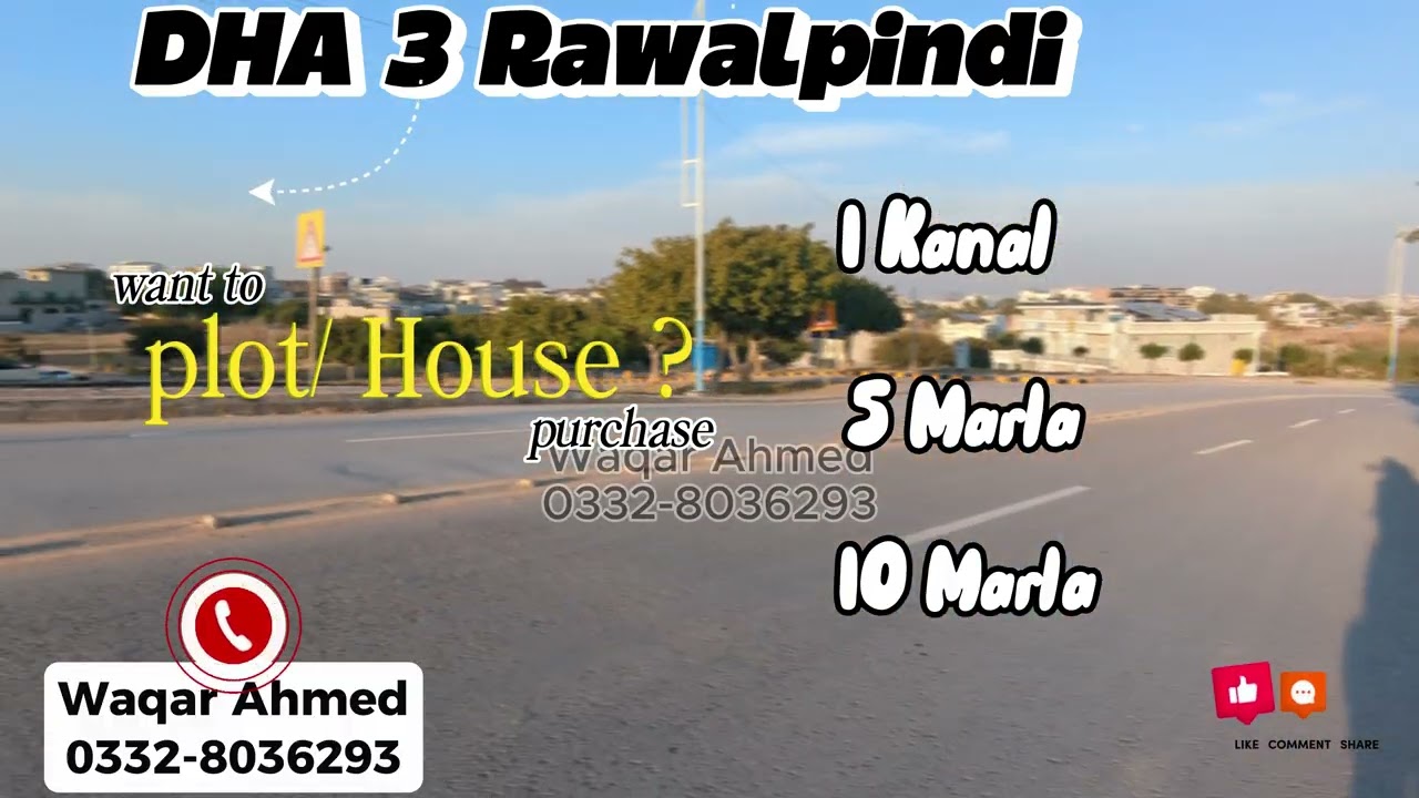 📍 Best Location Plots for Sale in DHA Phase 3 Rawalpindi &bull; 5 Marla &bull; 10 Marla &bull; 1 Kanal