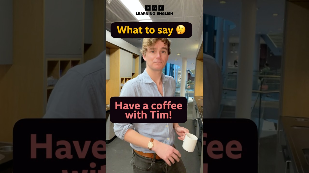 English conversation &ndash; have a coffee with Tim ☕️ #shorts